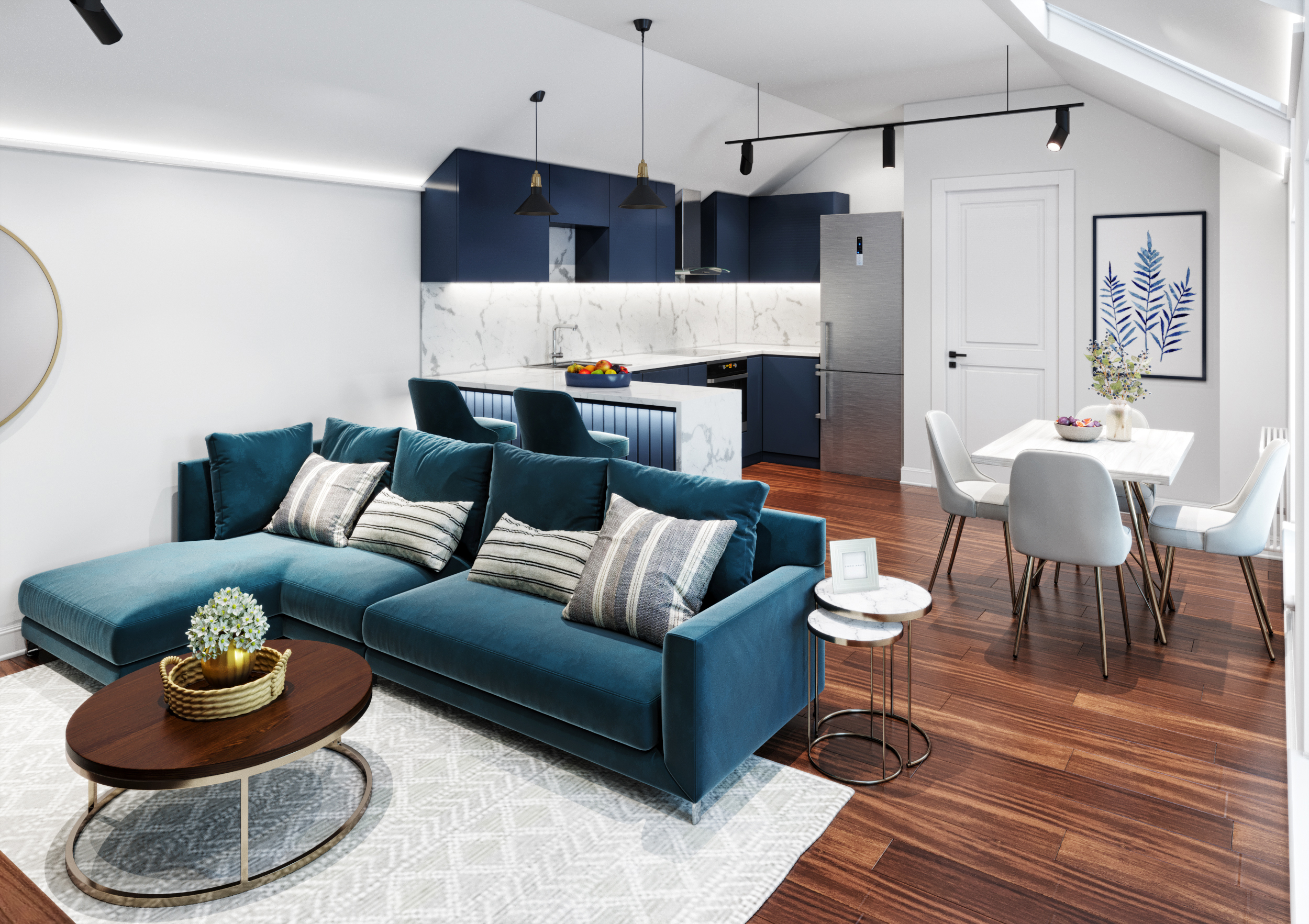 Langton Lodge Wakefield - Apartment 8 - Lounge & Kitchen 1